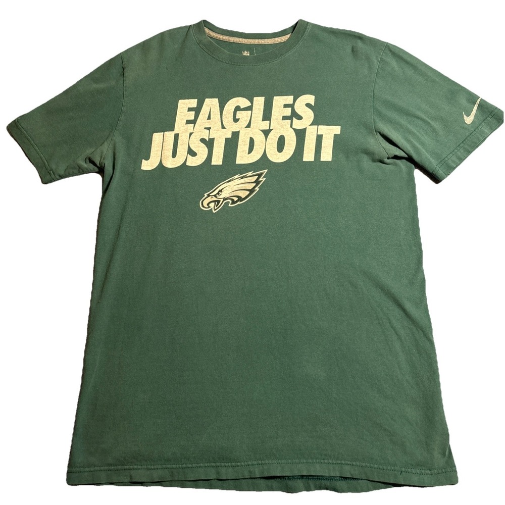 Nike T-Shirt Men's Green Excellent NFL Philadelphia Eagles Just Do It Size M